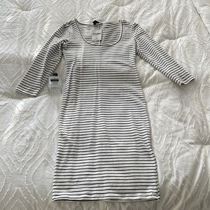 Forever 21 striped midi long sleeve dress